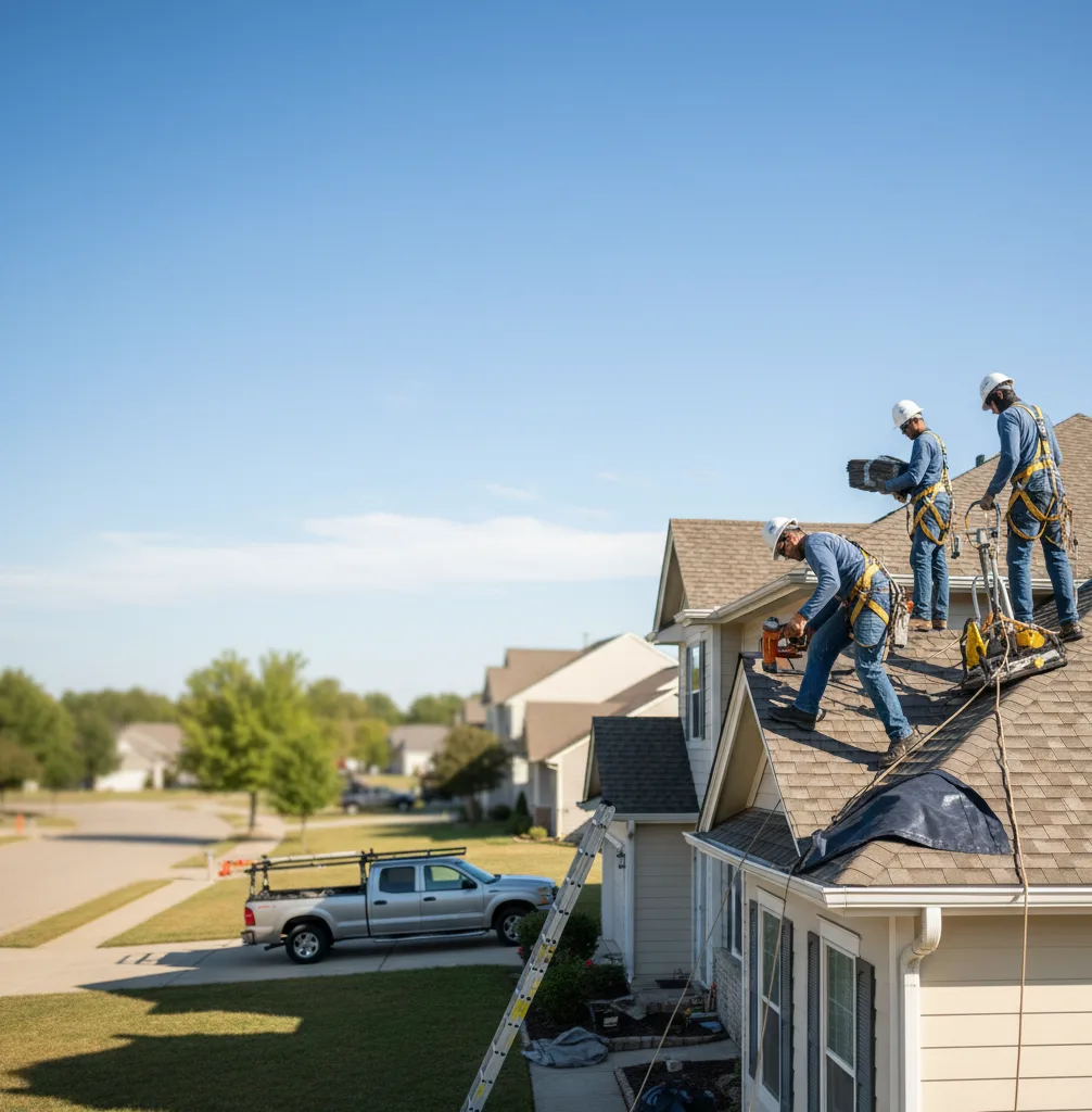 Roof Repair in Center Cross